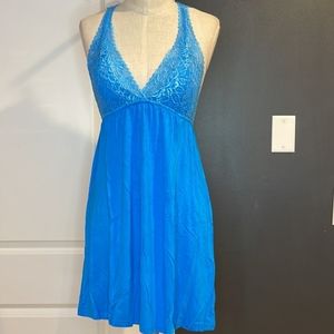 Blue Lace Y-Back Nighty Sz M